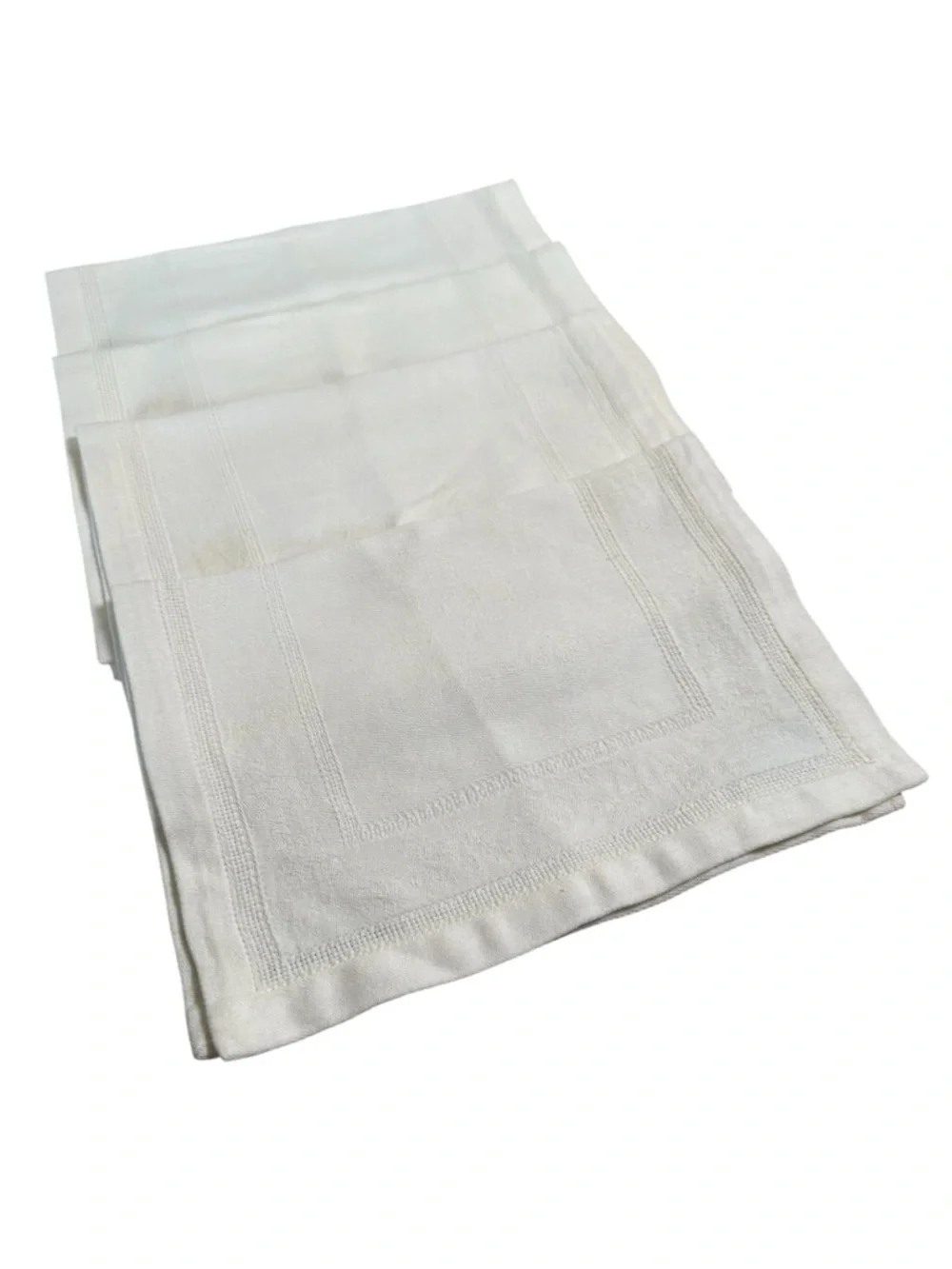 Williams-Sonoma Cotton Ivory Set of Four Jacquard Placemats